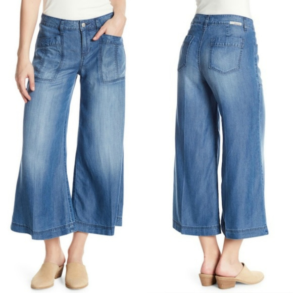 wide leg gaucho jeans